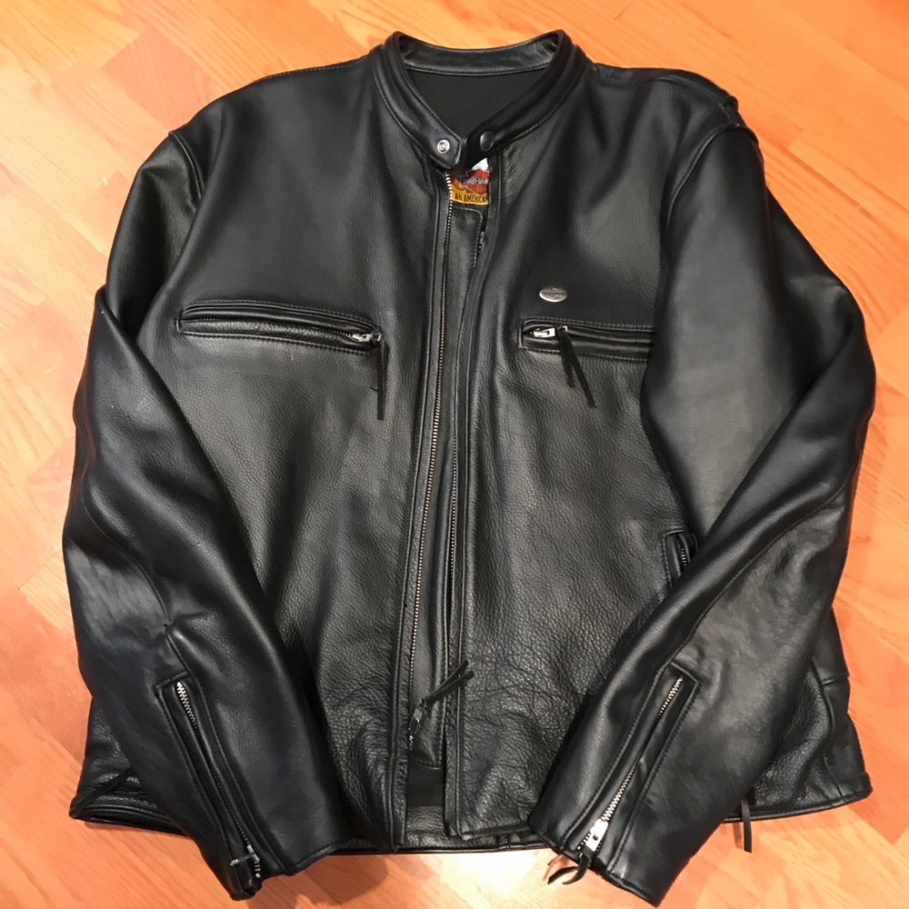 Mens Harley Davidson Leather Jacket Size L